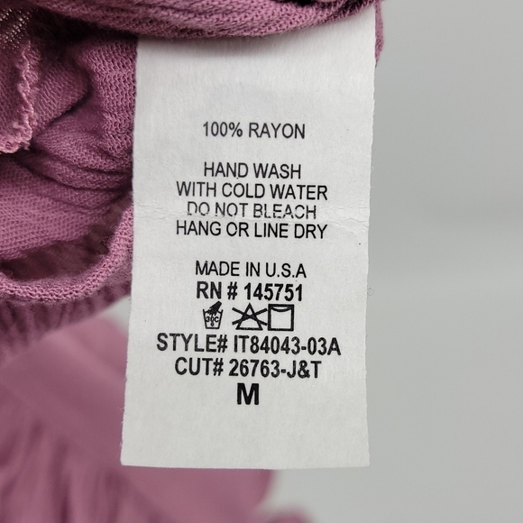 Altar’d State Womens Purple/Pink Flowy Ruffle Top With Tie up Back Size M - Picture 10 of 11